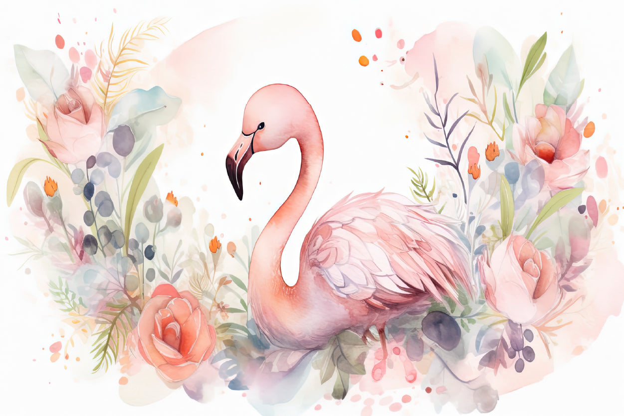 Painting Of a Greater Flamingo Print 100% Australian Made - Bella Home Decor