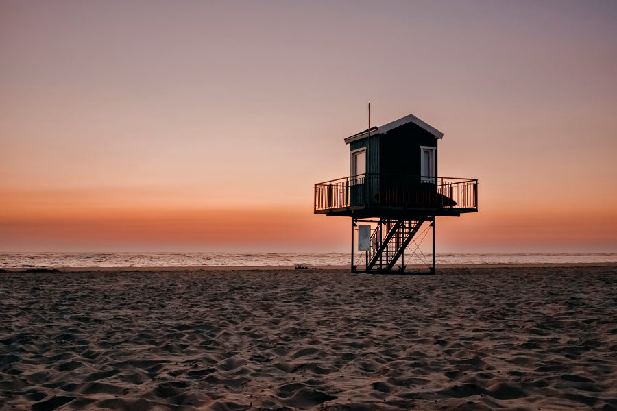 Colorful Sunset on The Beach, Langeoog, North Sea Acrylic Glass Print Tempered Glass Wall Art 100% Made in Australia Ready to Hang - Bella Home Decor