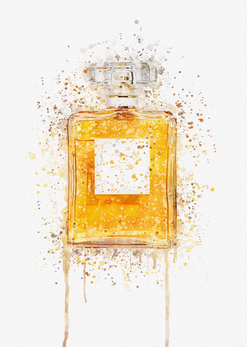 Yellow Fragrance Perfume Bottle Fashion Home Decor Premium Quality Poster Print Choose Your Sizes - Bella Home Decor