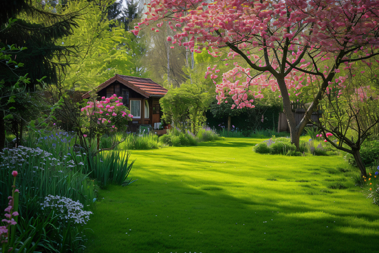 View of Garden in Natural Spring Home Decor Premium Quality Poster Print Choose Your Sizes - Bella Home Decor