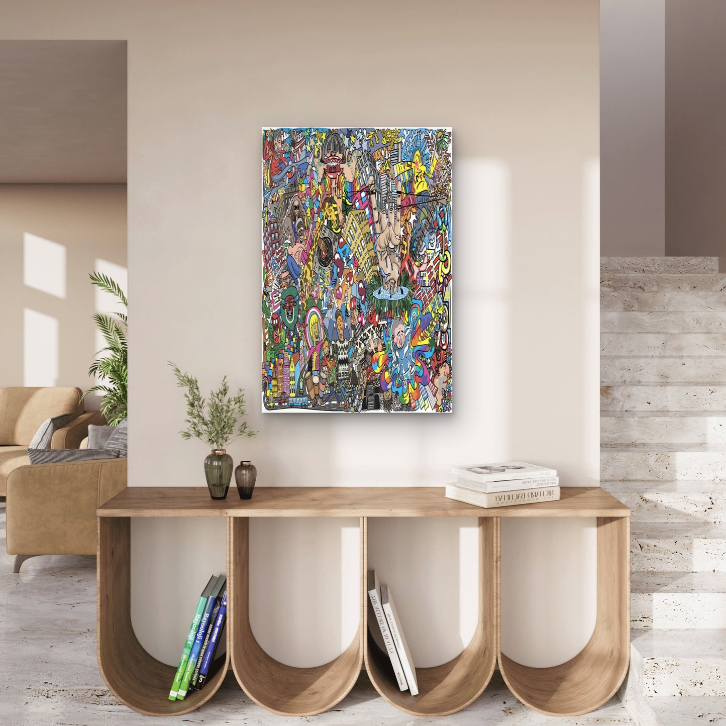 Chaos And Rhythm In The City 40x60cm Metal Print Ready to Hang