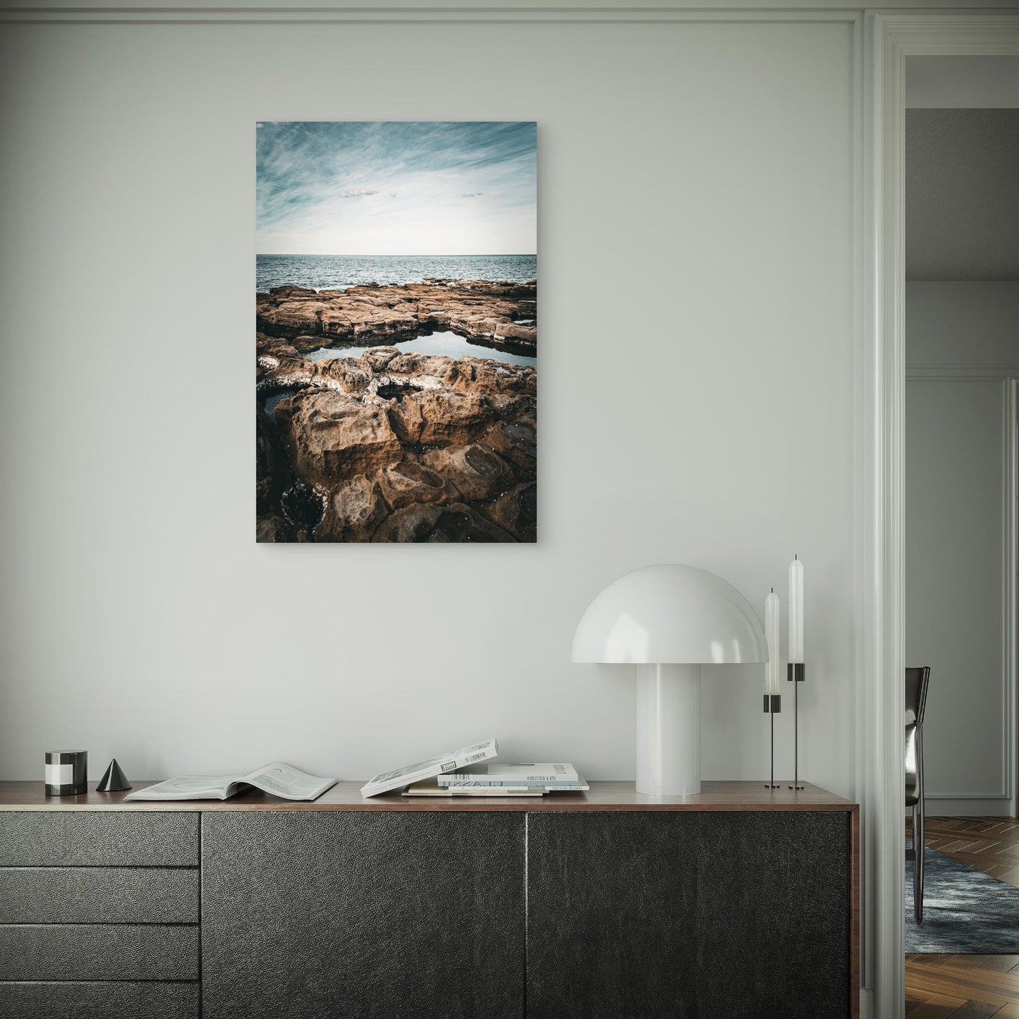 Australian Coastal Seascape Ocean Rockpool 40x60cm Metal Print Ready to Hang
