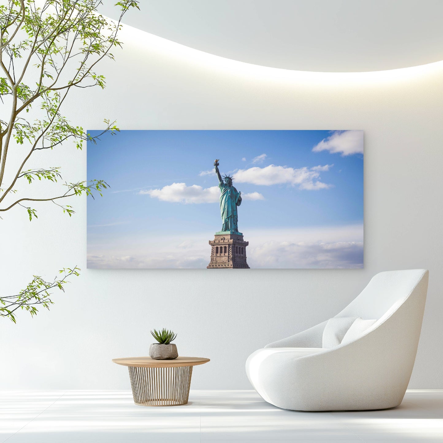 Statue Of Liberty New York City Wall Art Canvas Office Home Room Framed 120x60cm