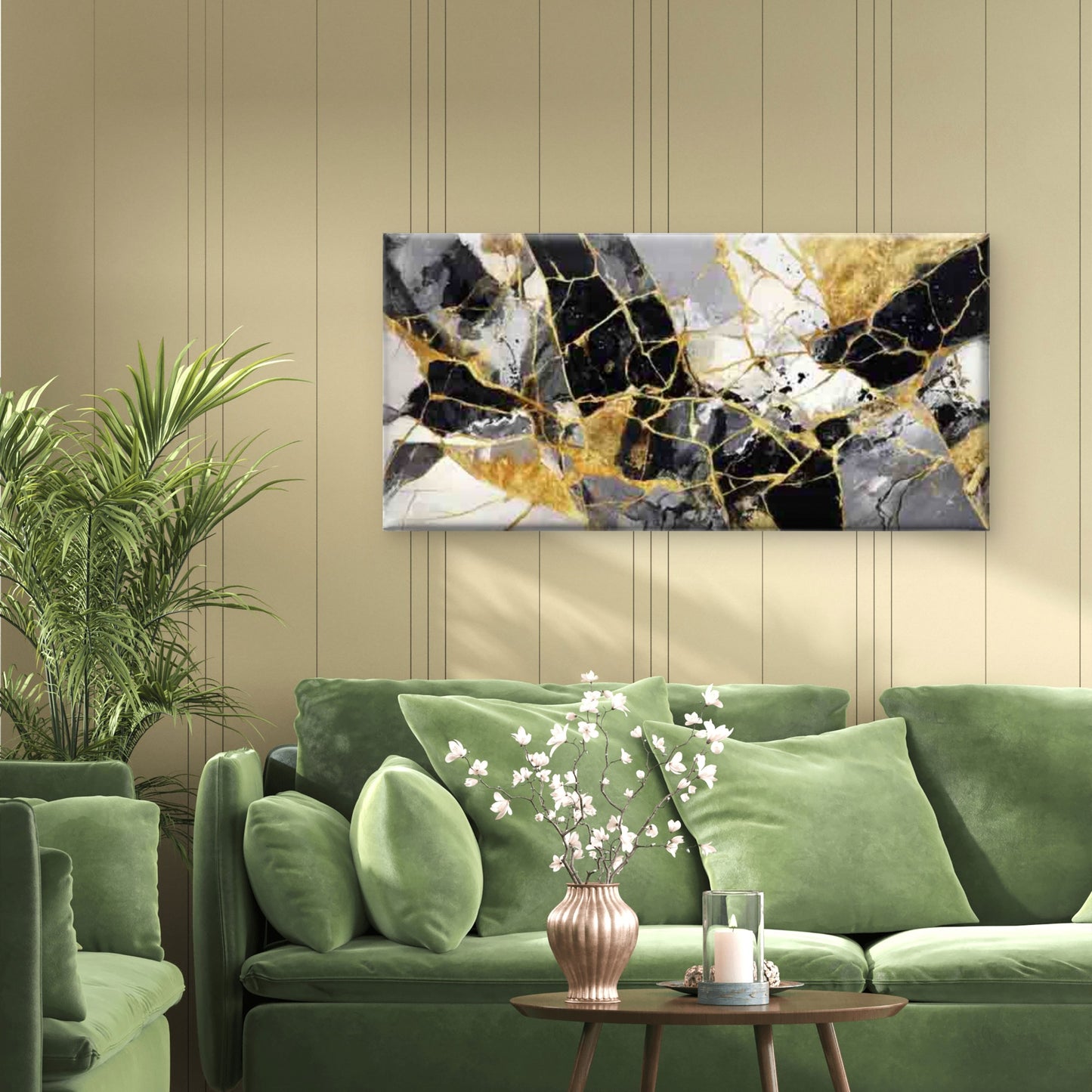Elegant Luxury Abstract Wall Art Canvas Office Home Room Framed 120x60cm