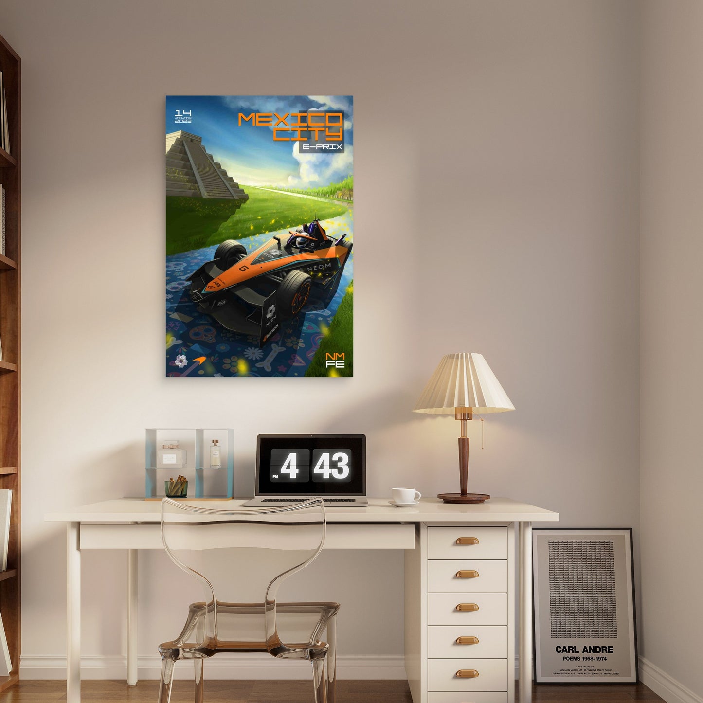 Aztec Pyramid Racing 40x60cm Metal Print Ready to Hang