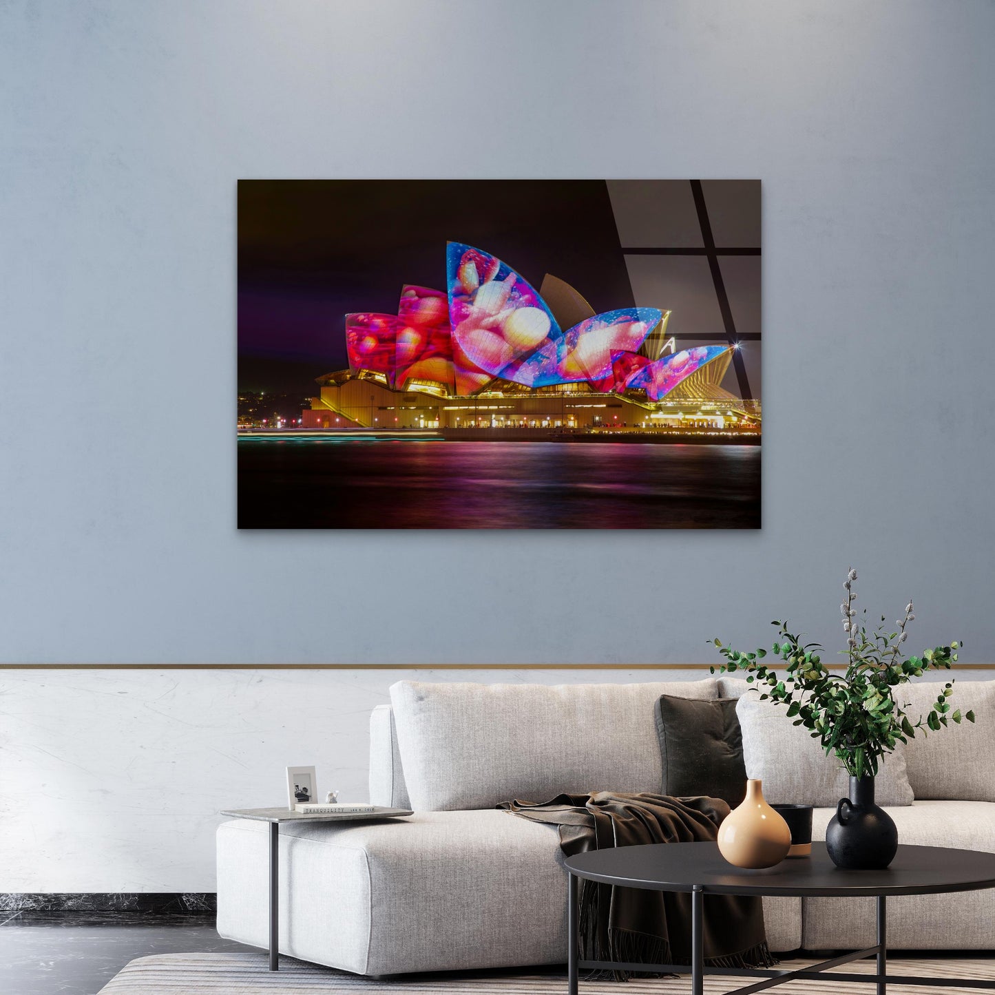 Sydney Opera House Vivid Light Show Acrylic Glass Printing Wall Art Australian Made Quality