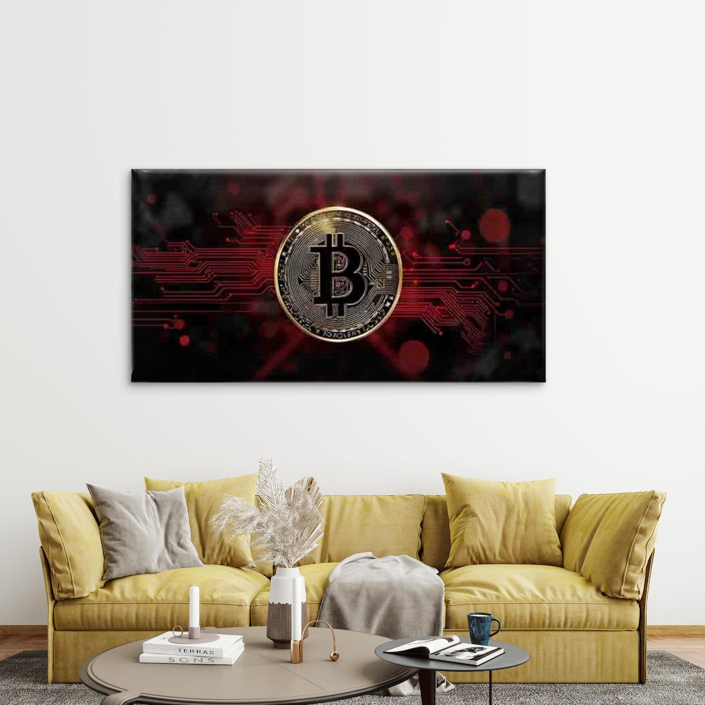 Symbol Wall Art Canvas Office Home Room Framed 120x60cm