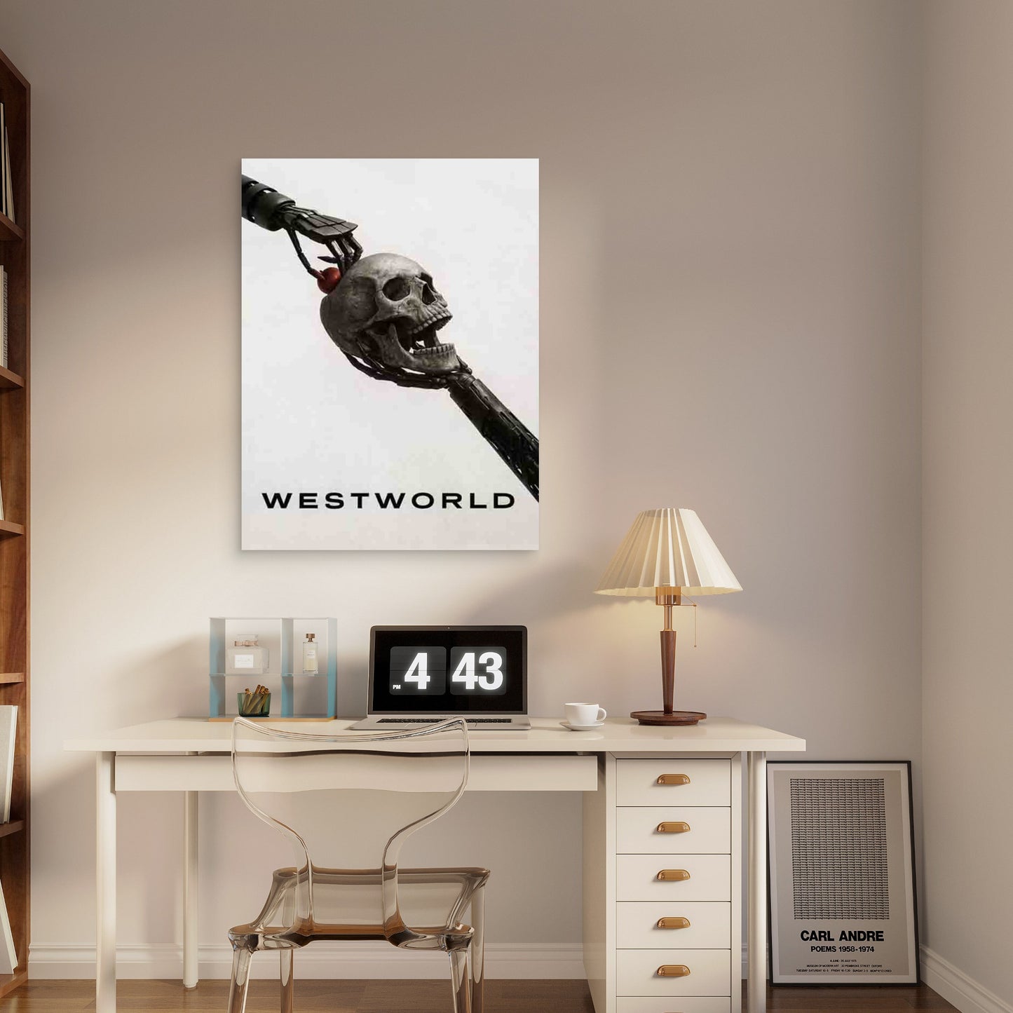 Mechanical Skull 40x60cm Metal Print Ready to Hang