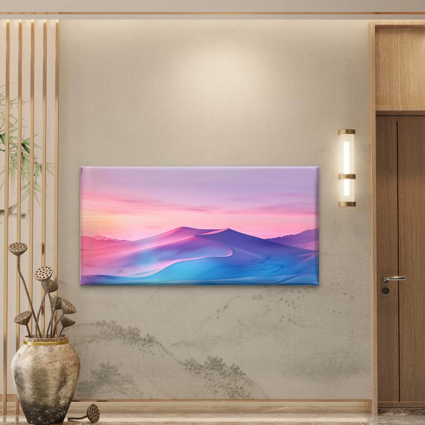 Portrait Gradient Wall Art Canvas Office Home Room Framed 120x60cm - Bella Home Decor