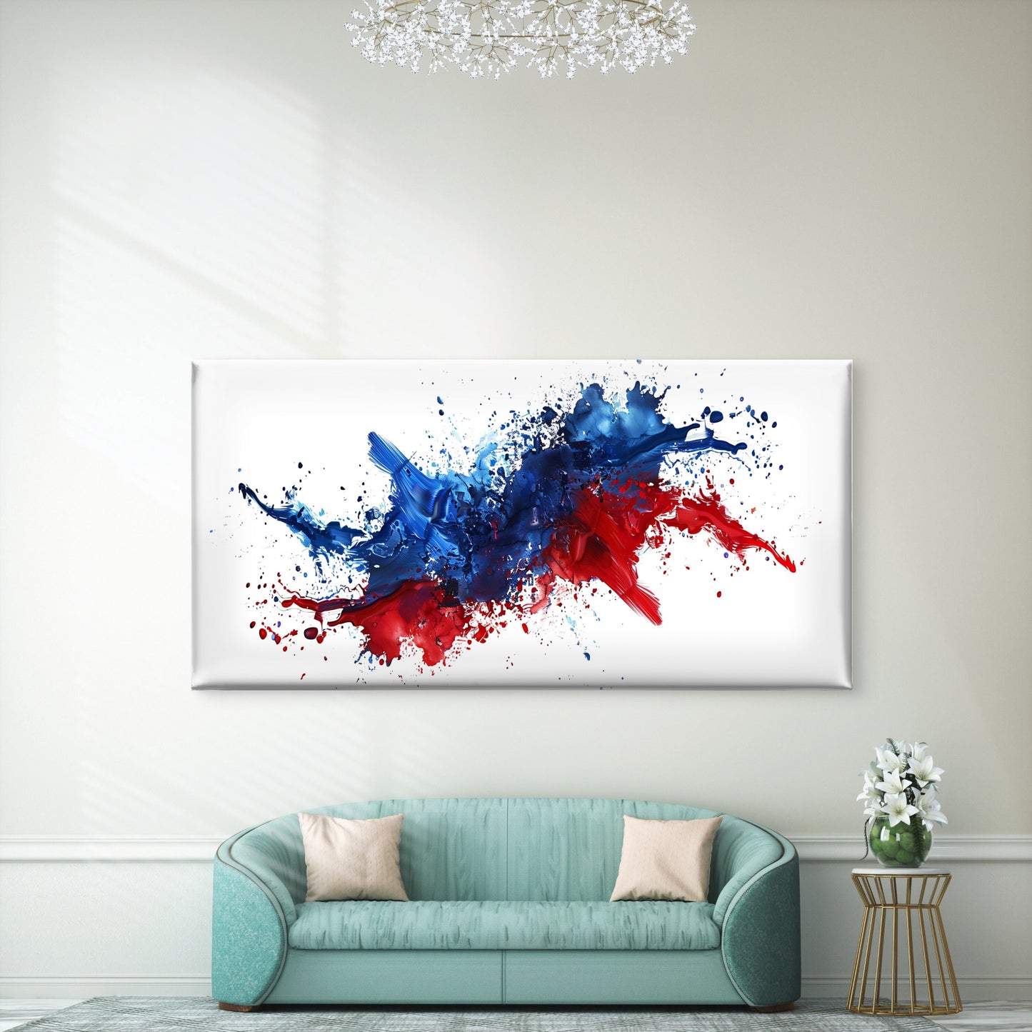 Dynamic Color Explosion Art Wall Art Canvas Office Home Room Framed 120x60cm