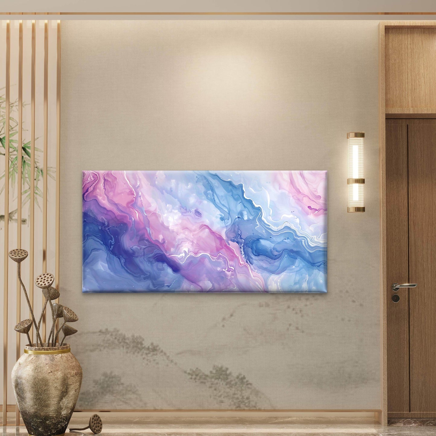 Abstract Aquatic Art Liquid Wall Art Canvas Office Home Room Framed 120x60cm