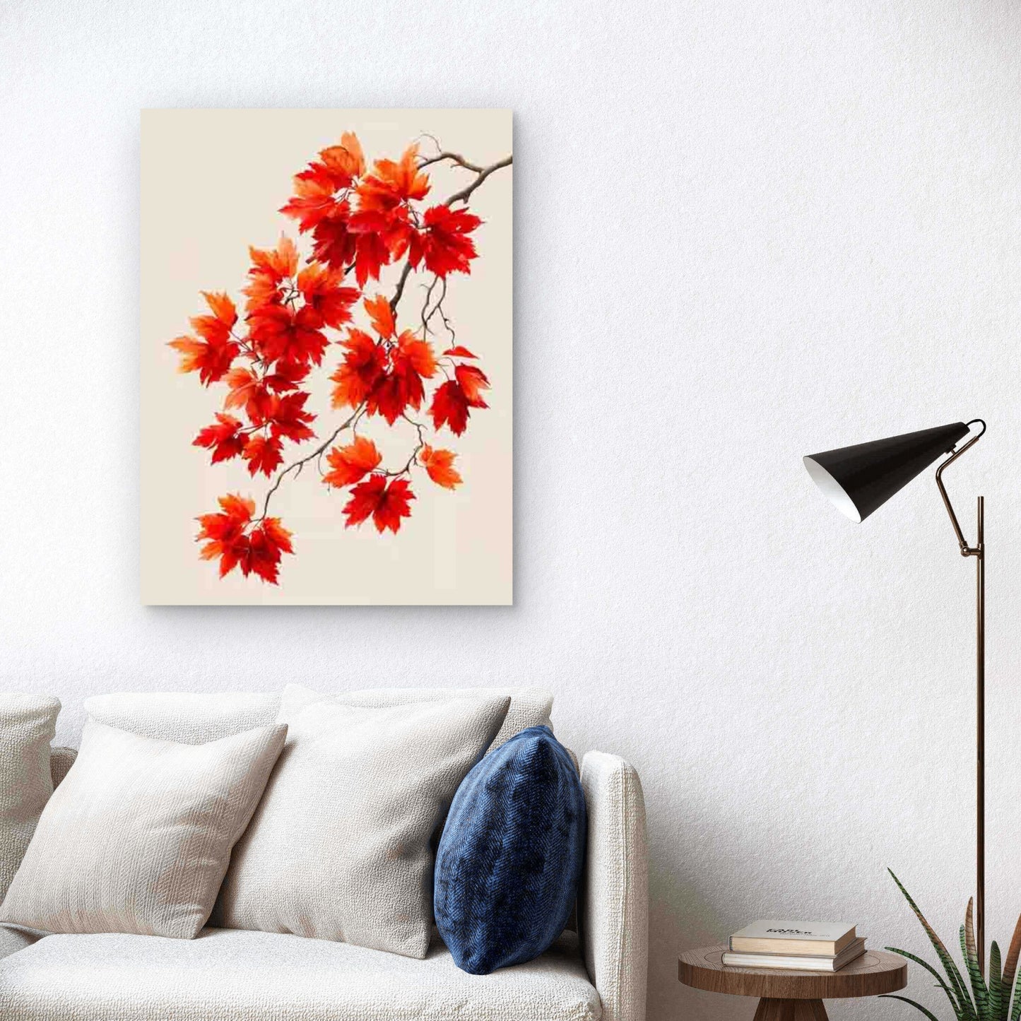 Autumn Maple Leaves - Nature-Themed 40x60cm Metal Print Ready to Hang