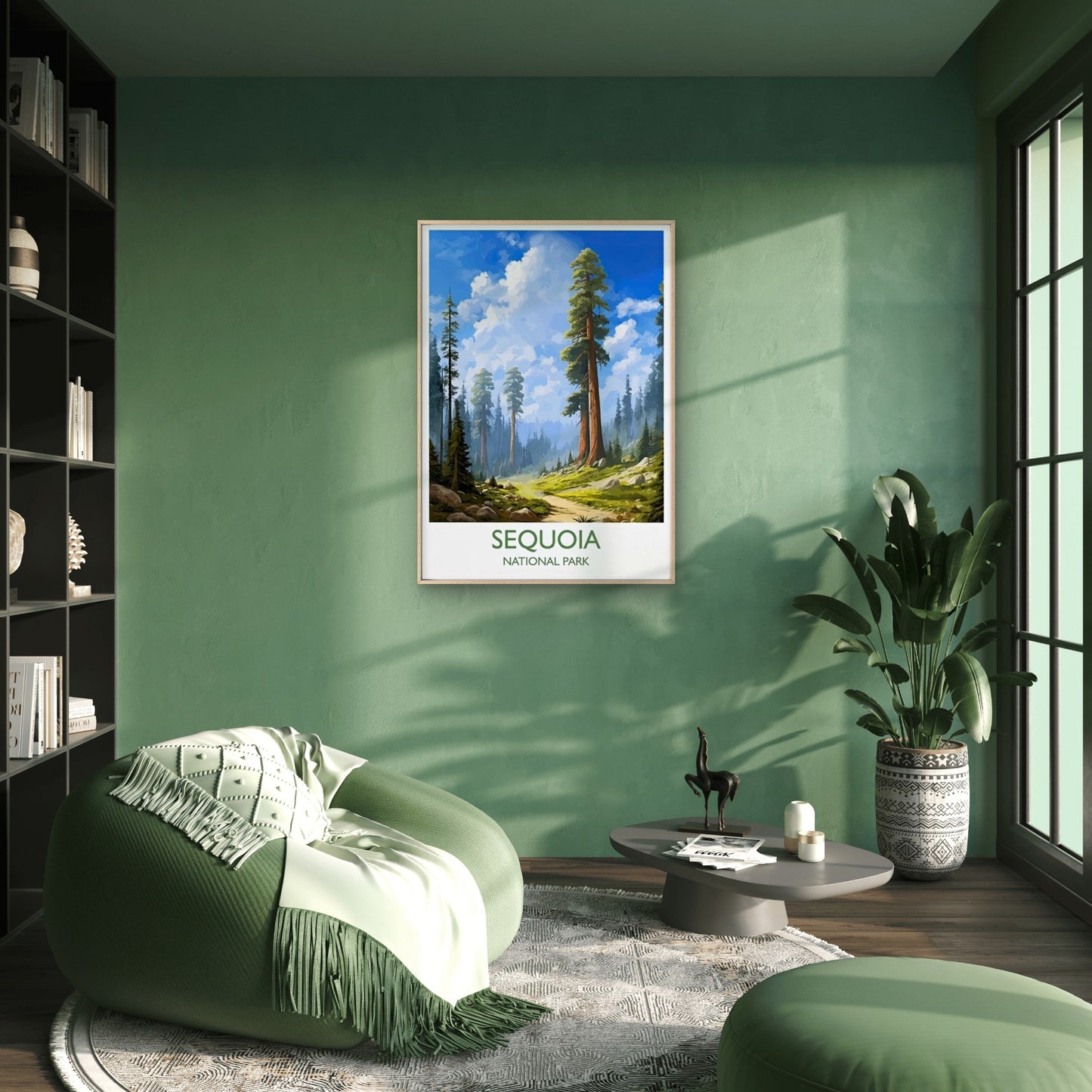 Sequoia National Park California Vintage Retro Travel Poster Print Wall Art