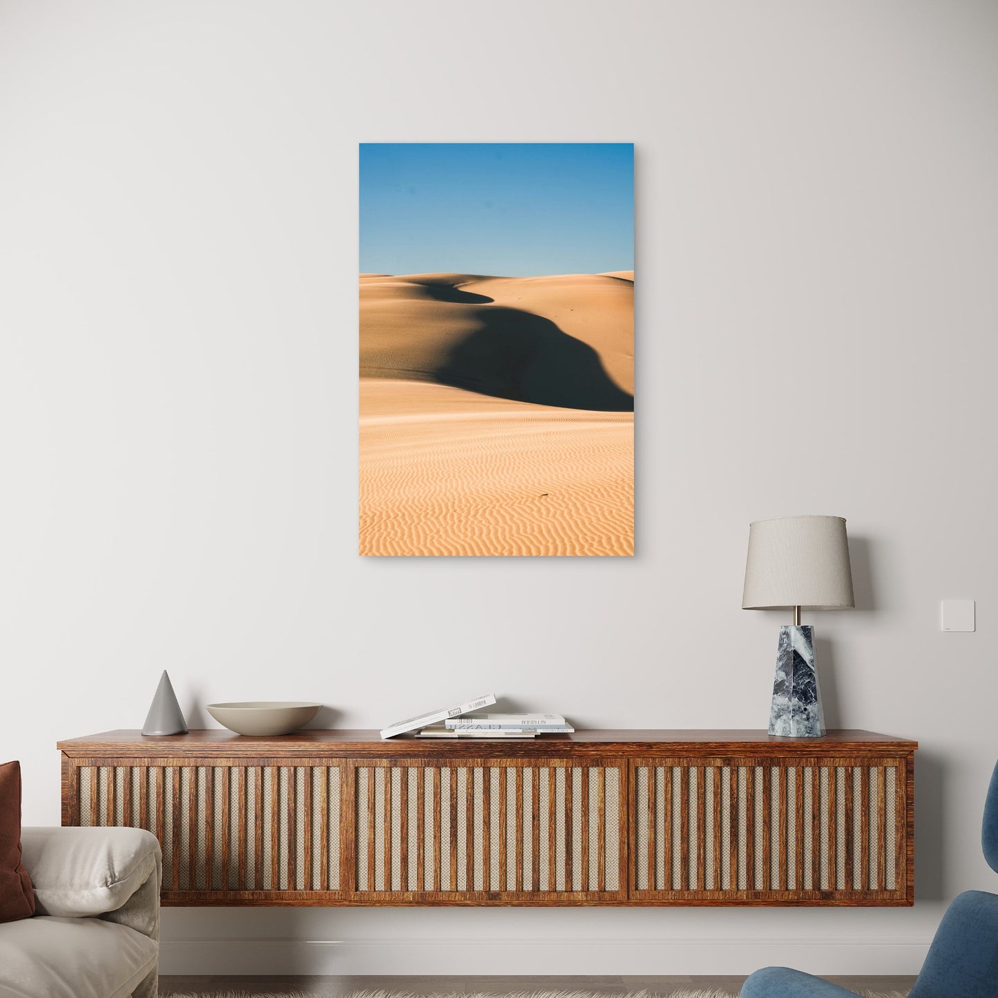 Desert during daytime Silas Baisch 40x60cm Metal Print Ready to Hang