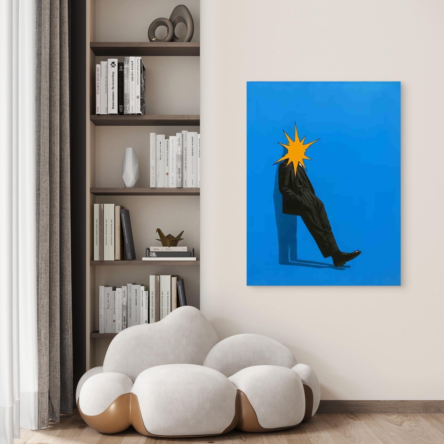Abstract Star Figure 40x60cm Metal Print Ready to Hang