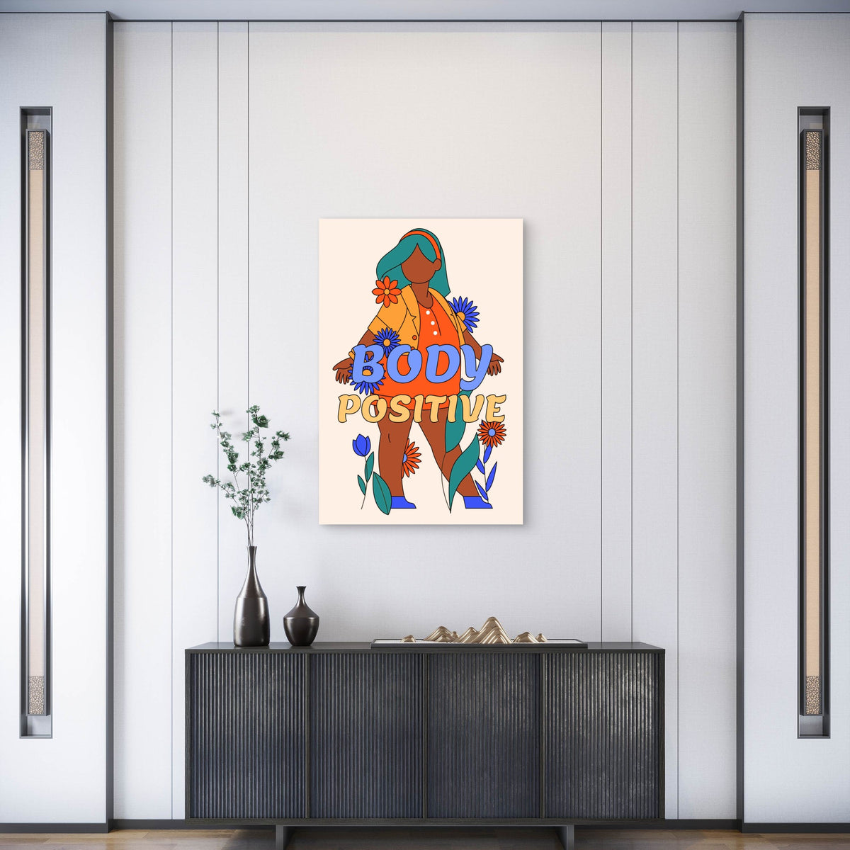 Girl Illustration Inspiration Metal Print Ready to Hang