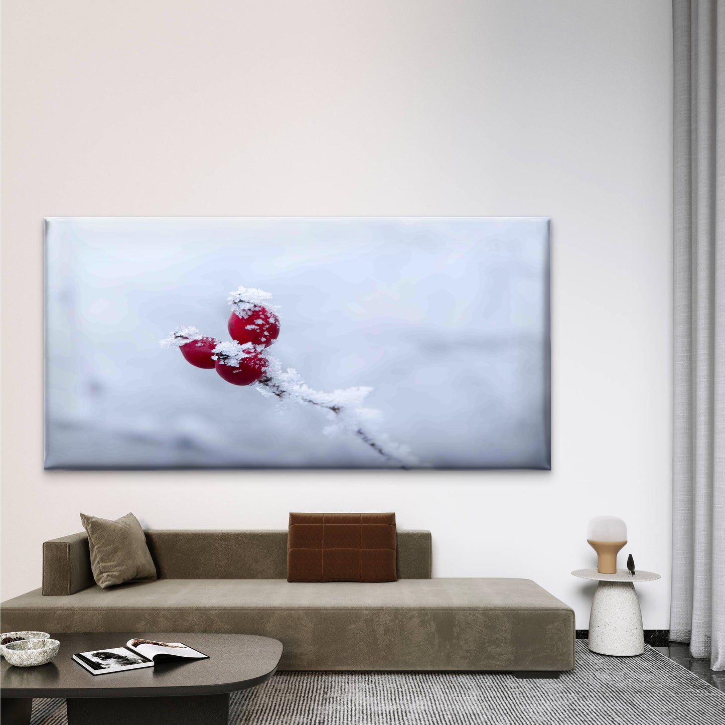 Frozen Red CWall Art Canvas Office Home Room Framed 120x60cm
