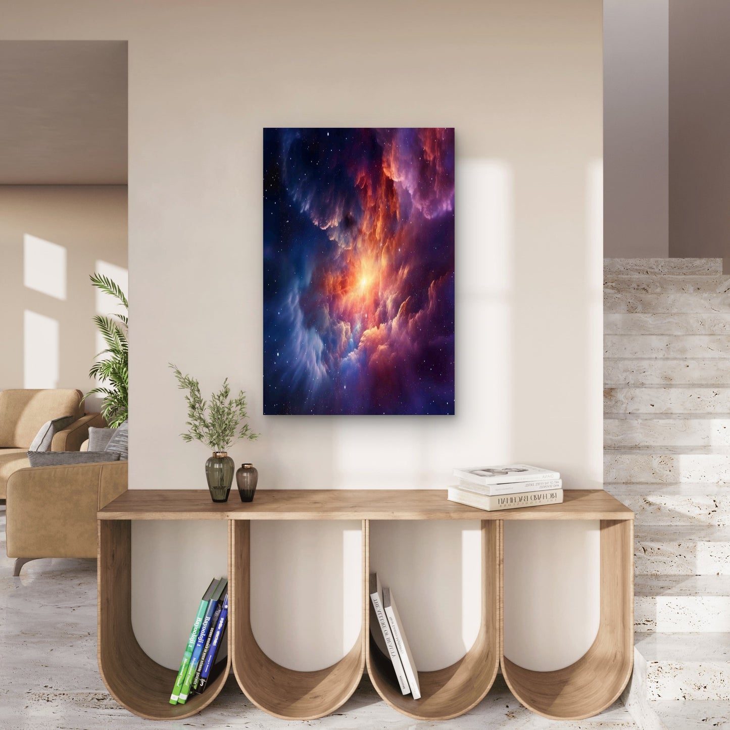 Cosmic Birth Amidst Starry Dust 40x60cm Metal Print Ready to Hang