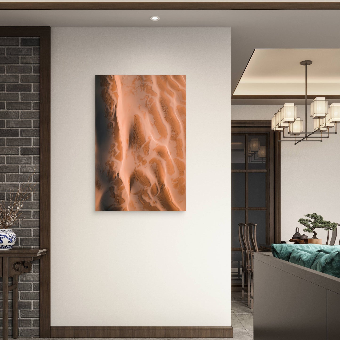 Simpson Desert Sand Dune Topography Australia 40x60cm Metal Print Ready to Hang