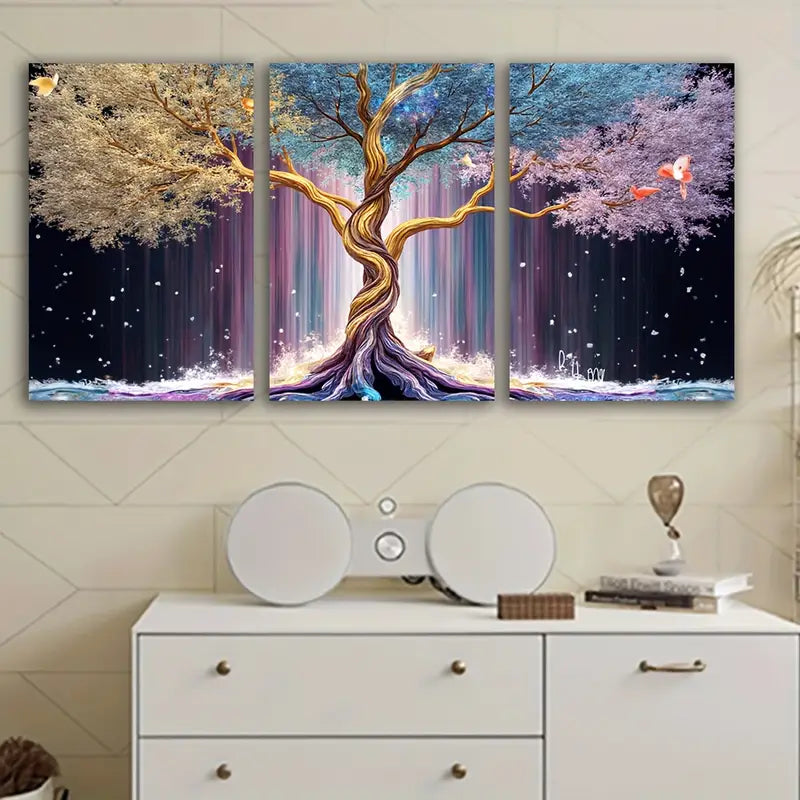 3pcs In The Tree Nature Poster Wall Art Set Canvas Framed 60x90cm - High Quality Print 100% Australian Made Wall Canvas Ready to Hang