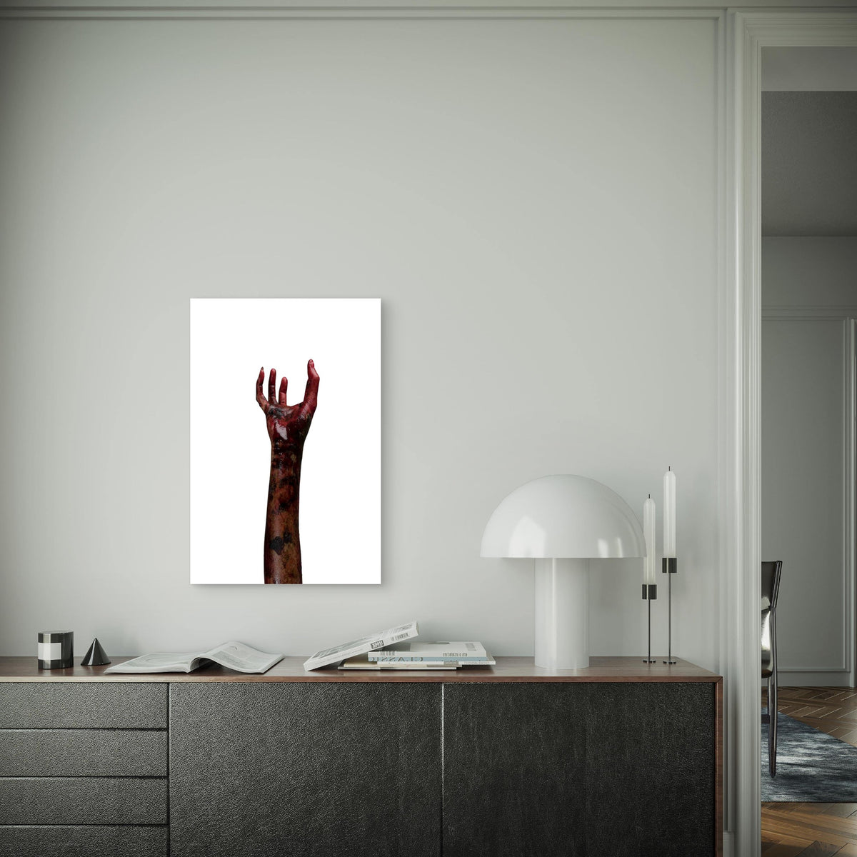 Blood Zombie Hands Zombie Theme Metal Print Ready to Hang