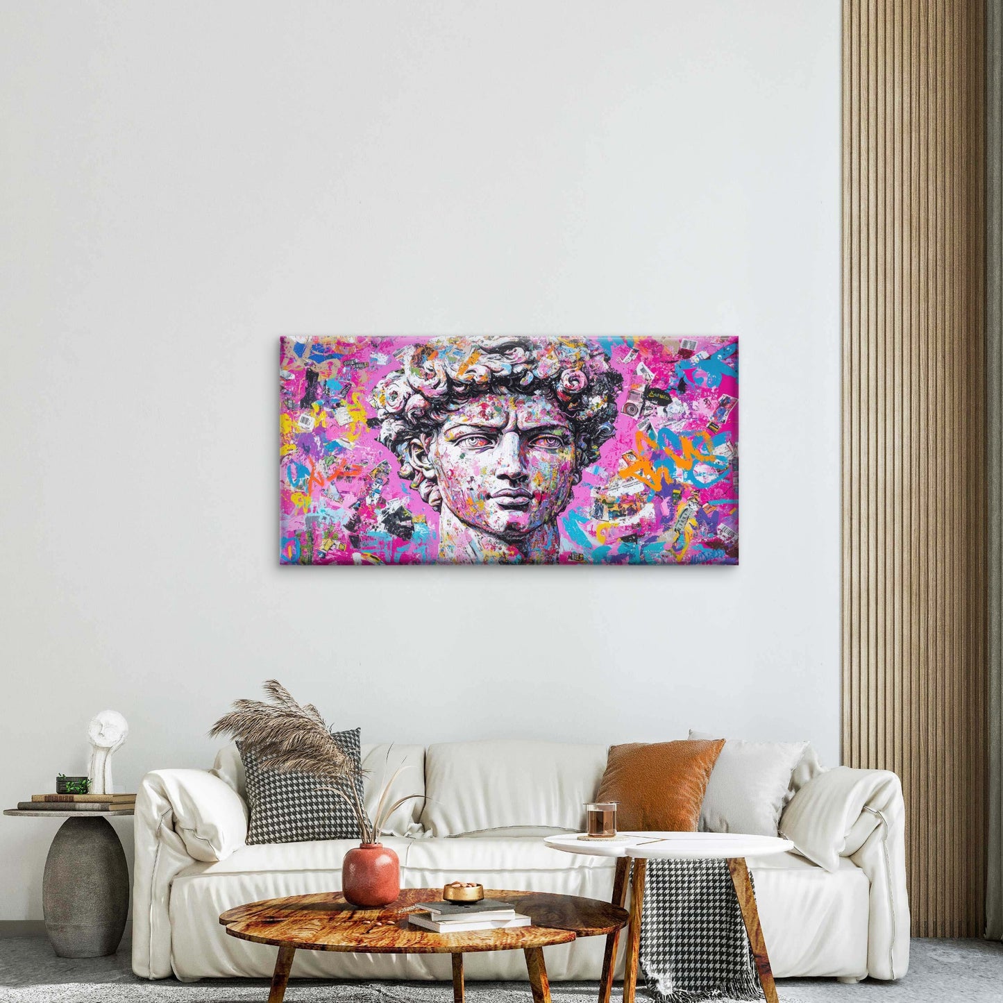 Classic Greek Sculpture Wall Art Canvas Office Home Room Framed 120x60cm