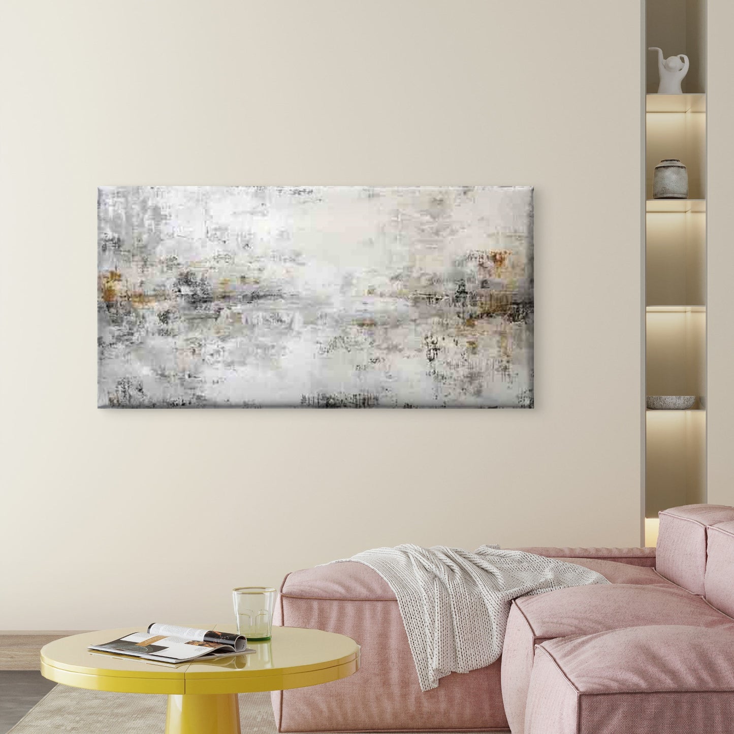 Modern Abstract Design Wall Art Canvas Office Home Room Framed 120x60cm - Bella Home Decor