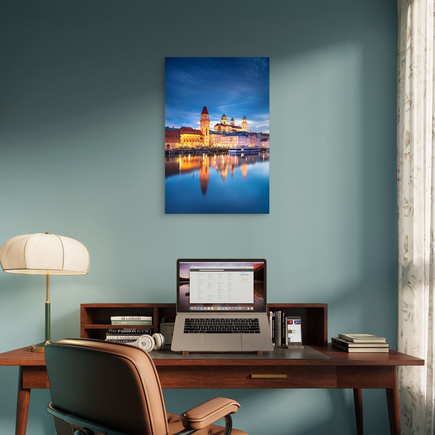 Passau Germany Danube River City Skyline 40x60cm Metal Print Ready to Hang