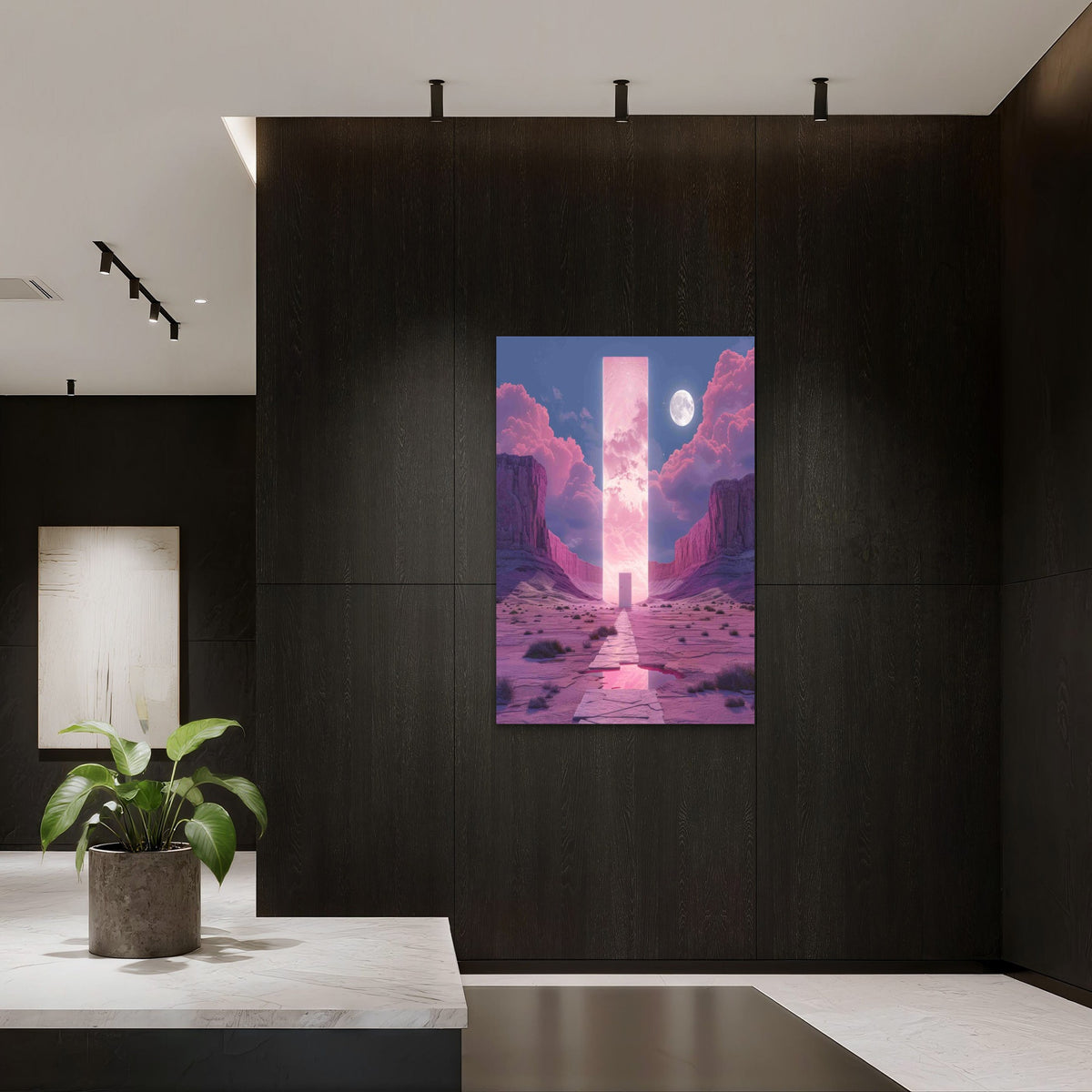 Abstract Fantasy Landscape 40x60cm Metal Print Ready to Hang