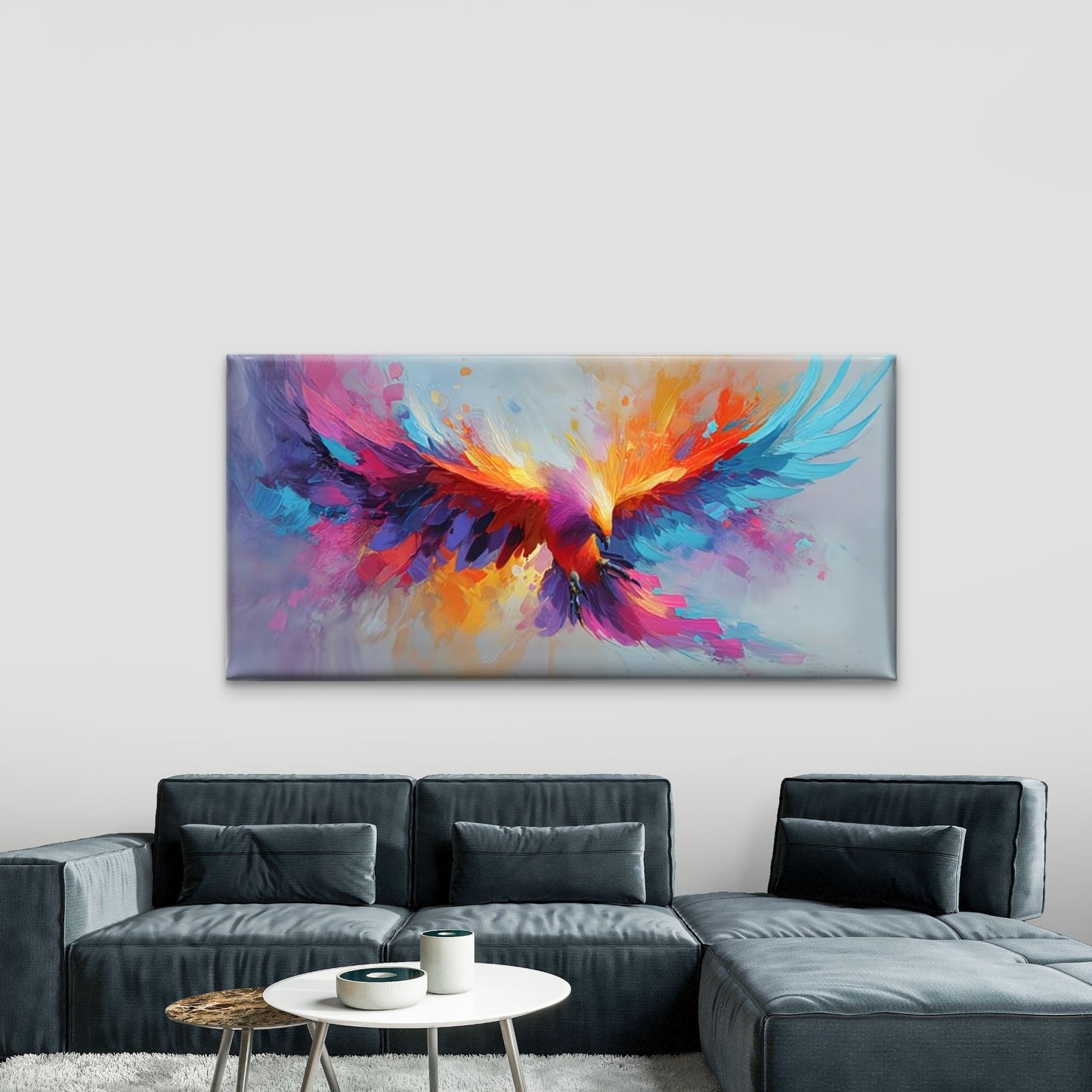 Featuring Colorful Wings Wall Art Canvas Office Home Room Framed 120x60cm - Bella Home Decor