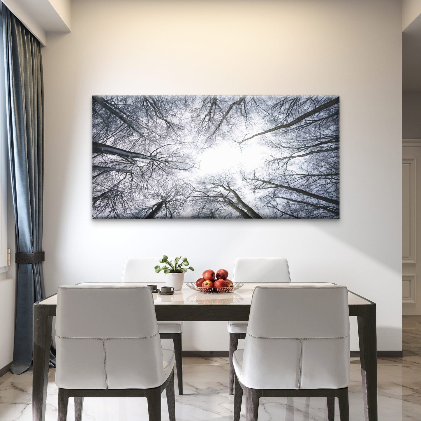 Bare Trees Sky Landscape Wall Art Canvas Office Home Room Framed 120x60cm
