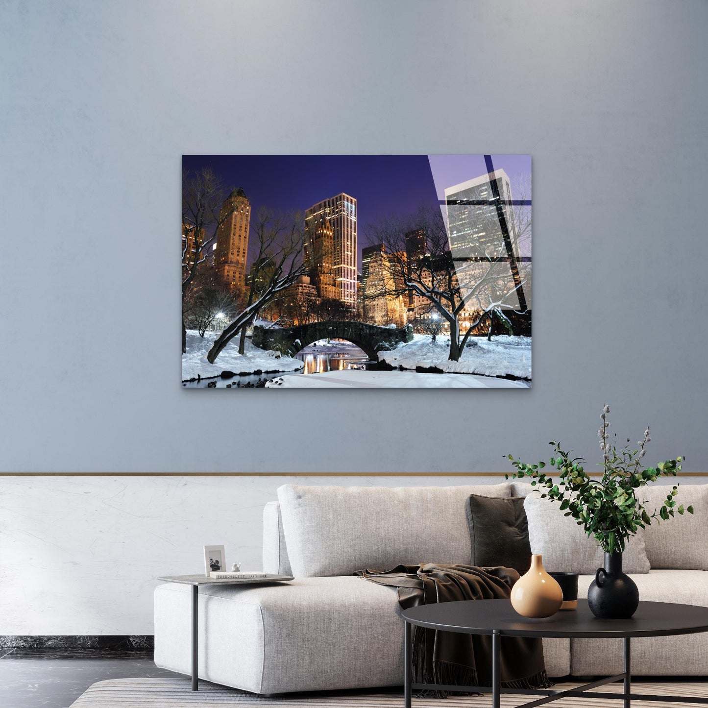 Central Park Gapstow Bridge Acrylic Glass Printing Wall Art Australian Made Quality