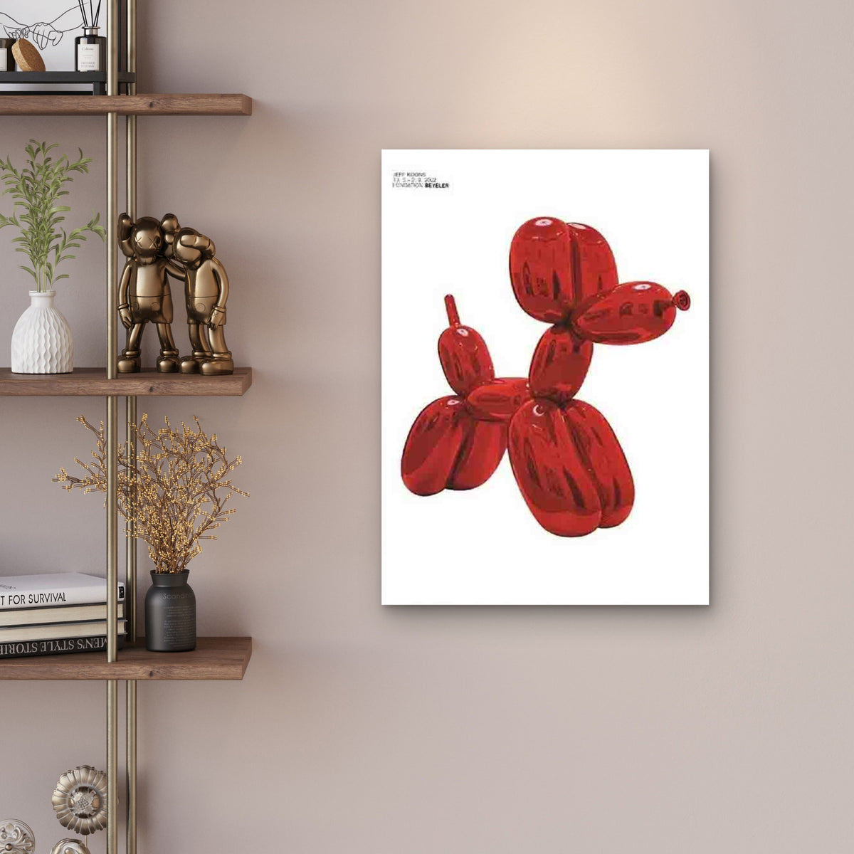 Abstract Balloon Dog Sculpture Metal Print Ready to Hang