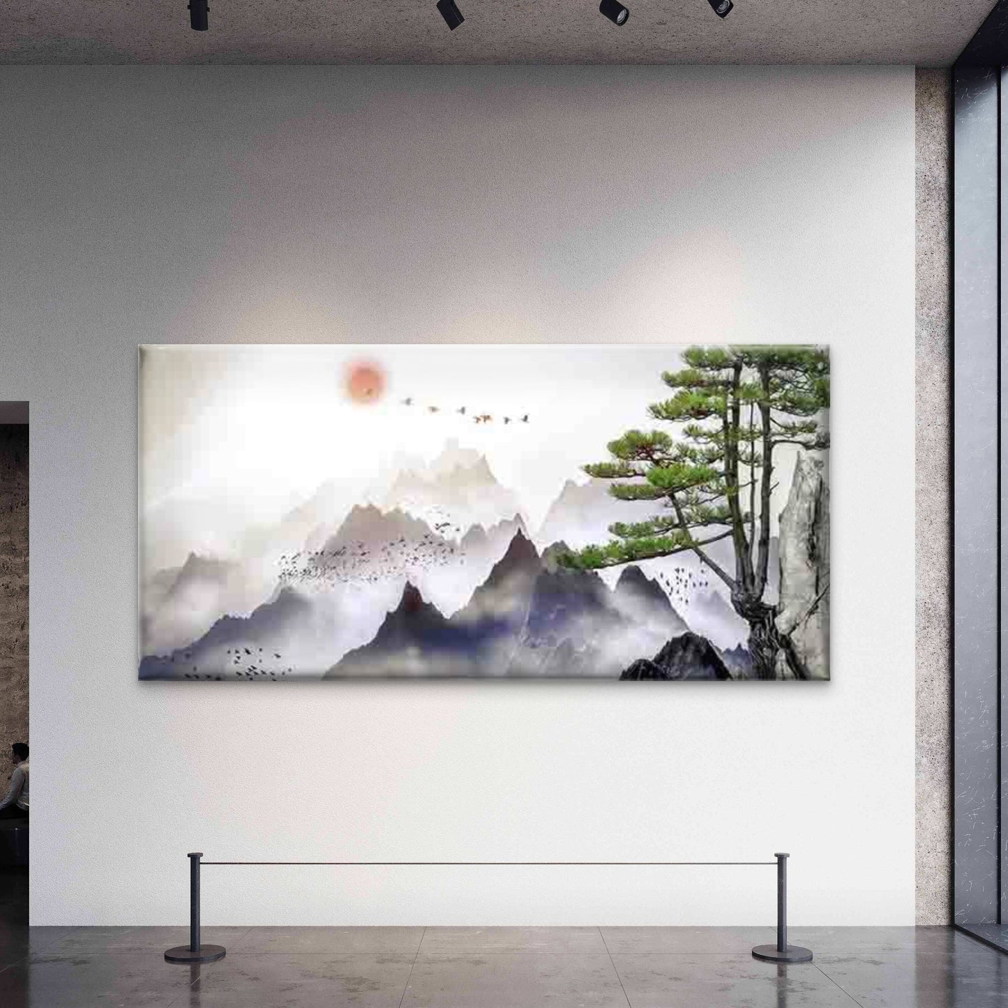 Asian Style Natural Scene Wall Art Canvas Office Home Room Framed 120x60cm - Bella Home Decor