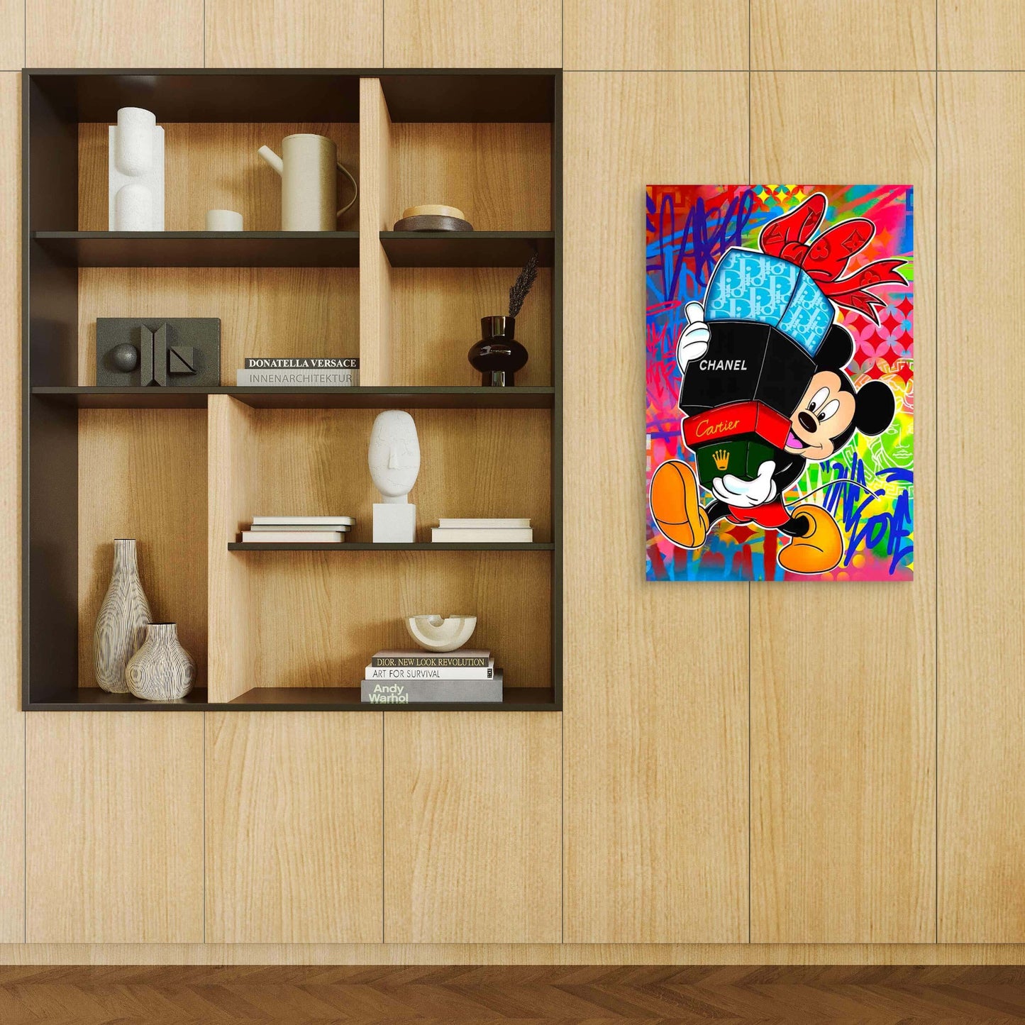 Fashion Mouse Professional Graffiti 40x60cm Metal Print Ready to Hang