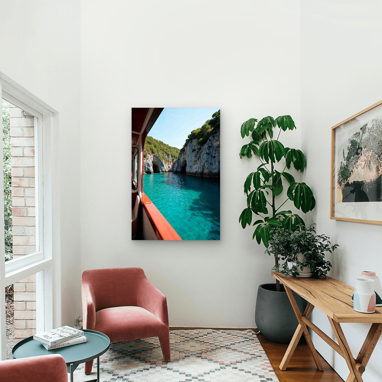 Blue Caves of Zakynthos 40x60cm Metal Print Ready to Hang