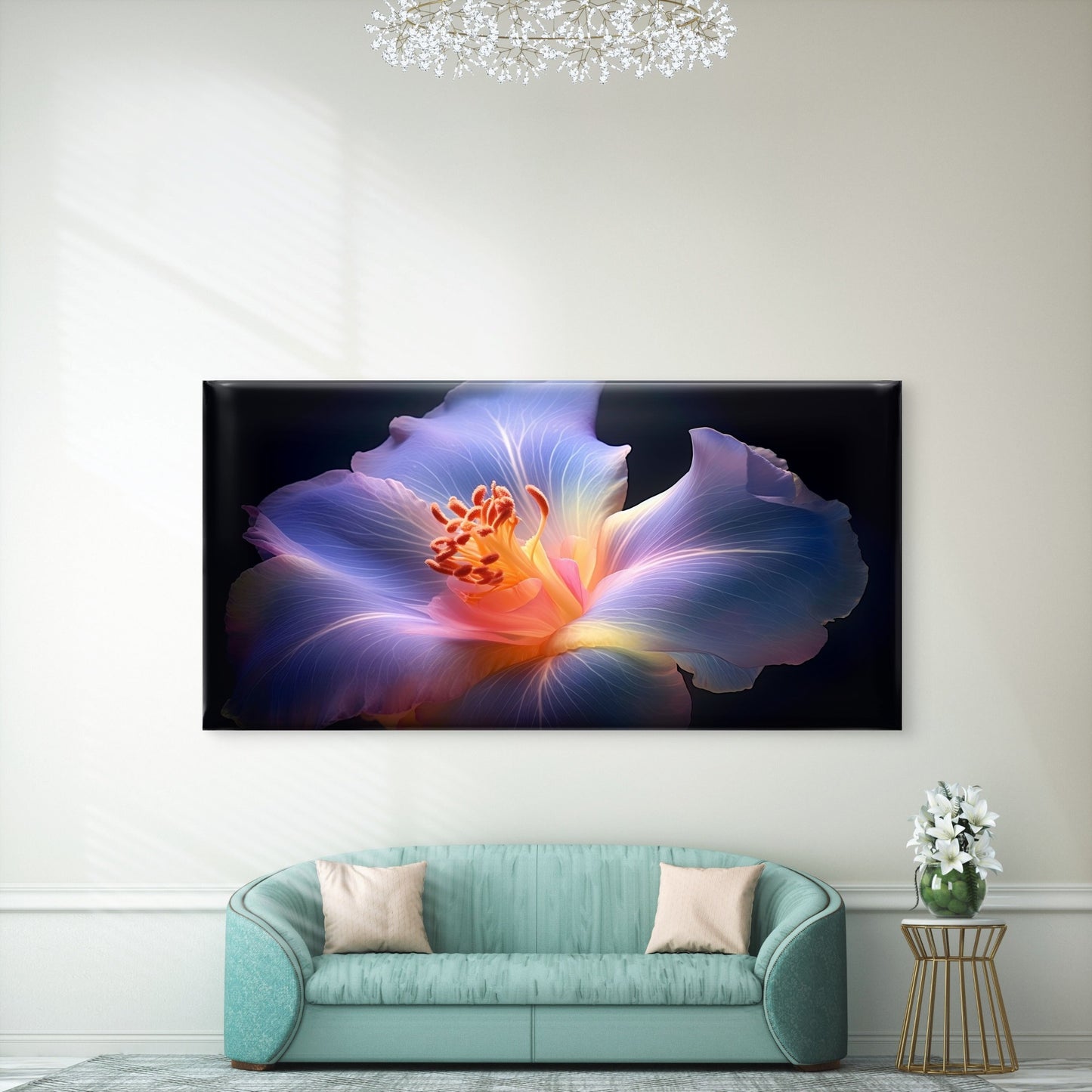 Vibrant Tropical Hibiscus Wall Art Canvas Office Home Room Framed 120x60cm