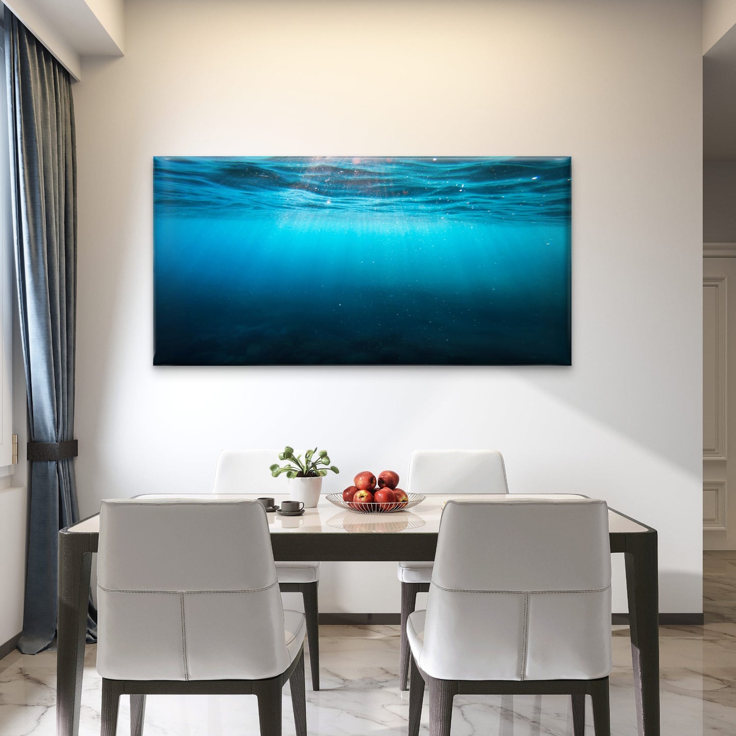 Sunlight Filters Through Water Wall Art Canvas Office Home Room Framed 120x60cm
