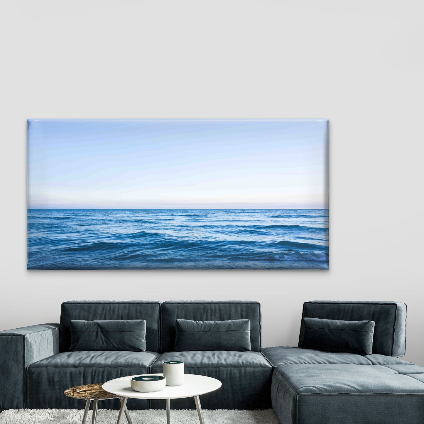 Amazing Blue Water Wall Art Canvas Office Home Room Framed 120x60cm