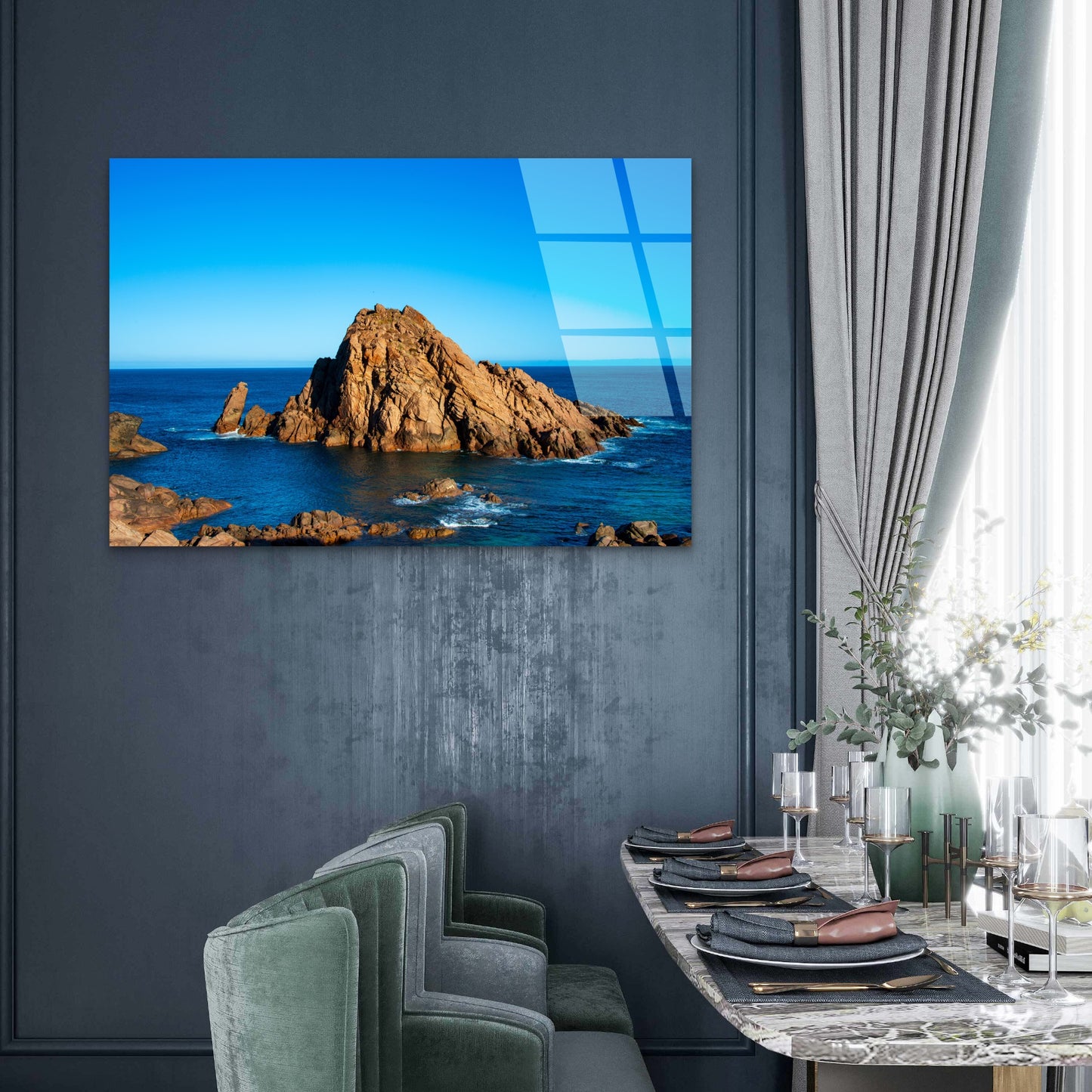 Sugarloaf Rock Margaret River Coastal Acrylic Glass Printing Wall Art Australian Made Quality