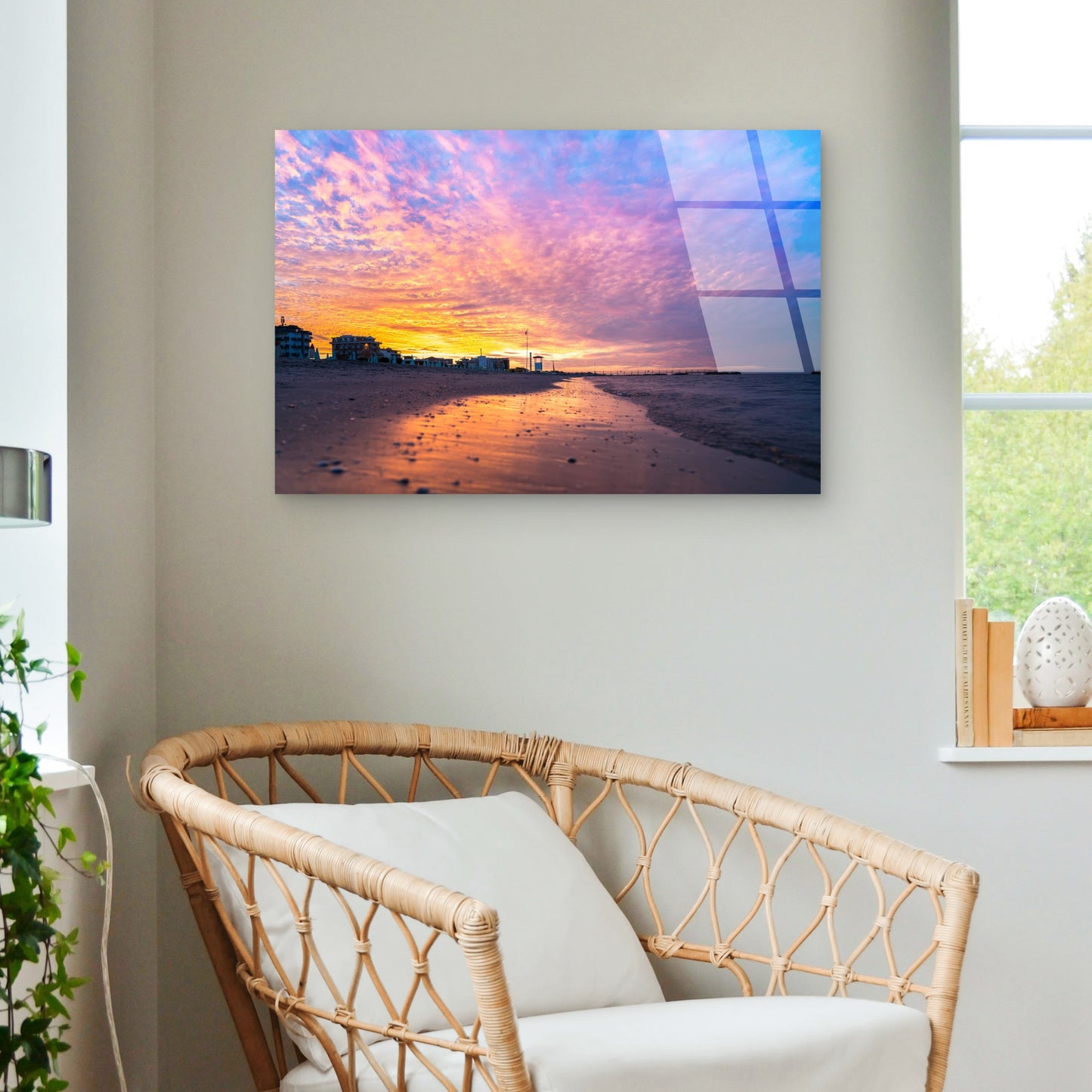 Bellaria Igea Marina Beach Sunset Italy Acrylic Glass Printing Wall Art Australian Made Quality