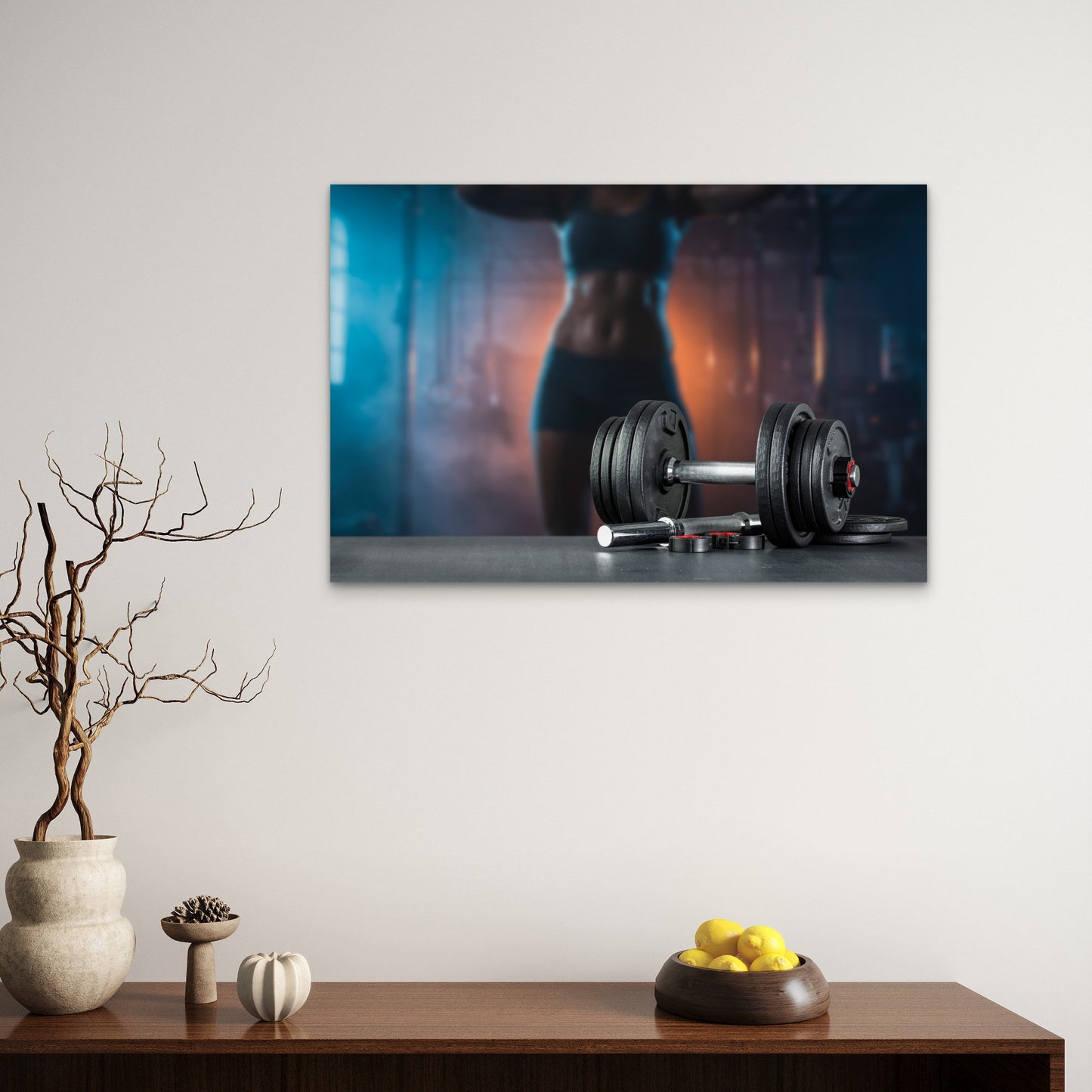 Crossfit Home Gym Exercise Workout Studio Decor 5mm thick Plastic Poster Ready to Hang 90x60cm