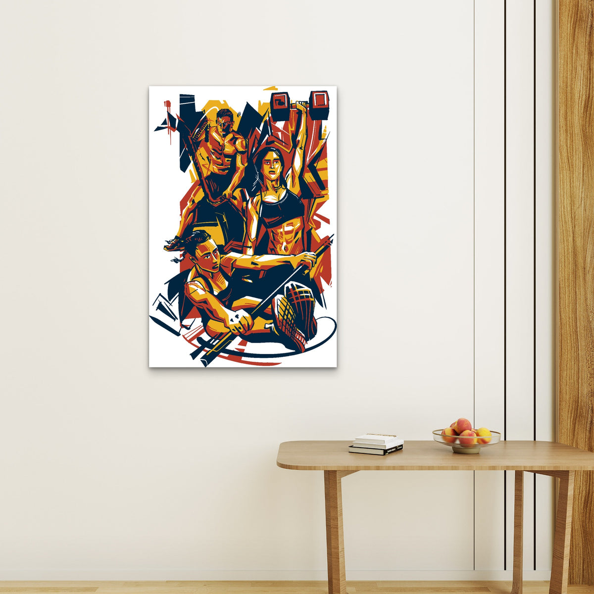 Gym Athletes Training Montage Art 5mm thick Plastic Poster Ready to Hang 90x60cm