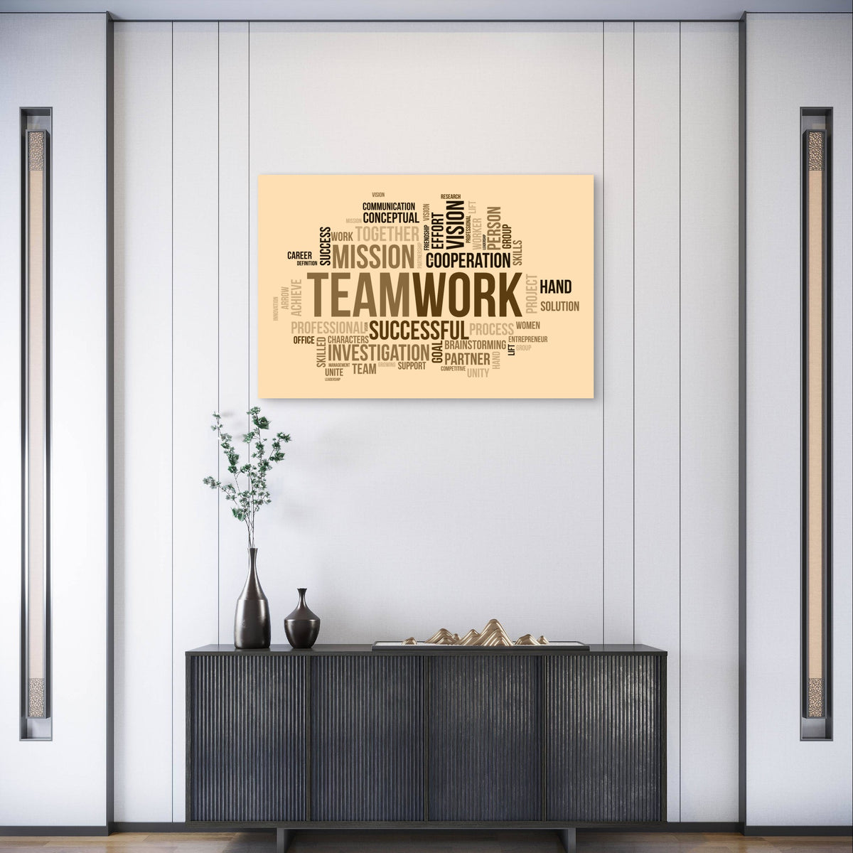 Office Mission Vision Typography Motivation 5mm Plastic Poster Ready to Hang 90X60cm