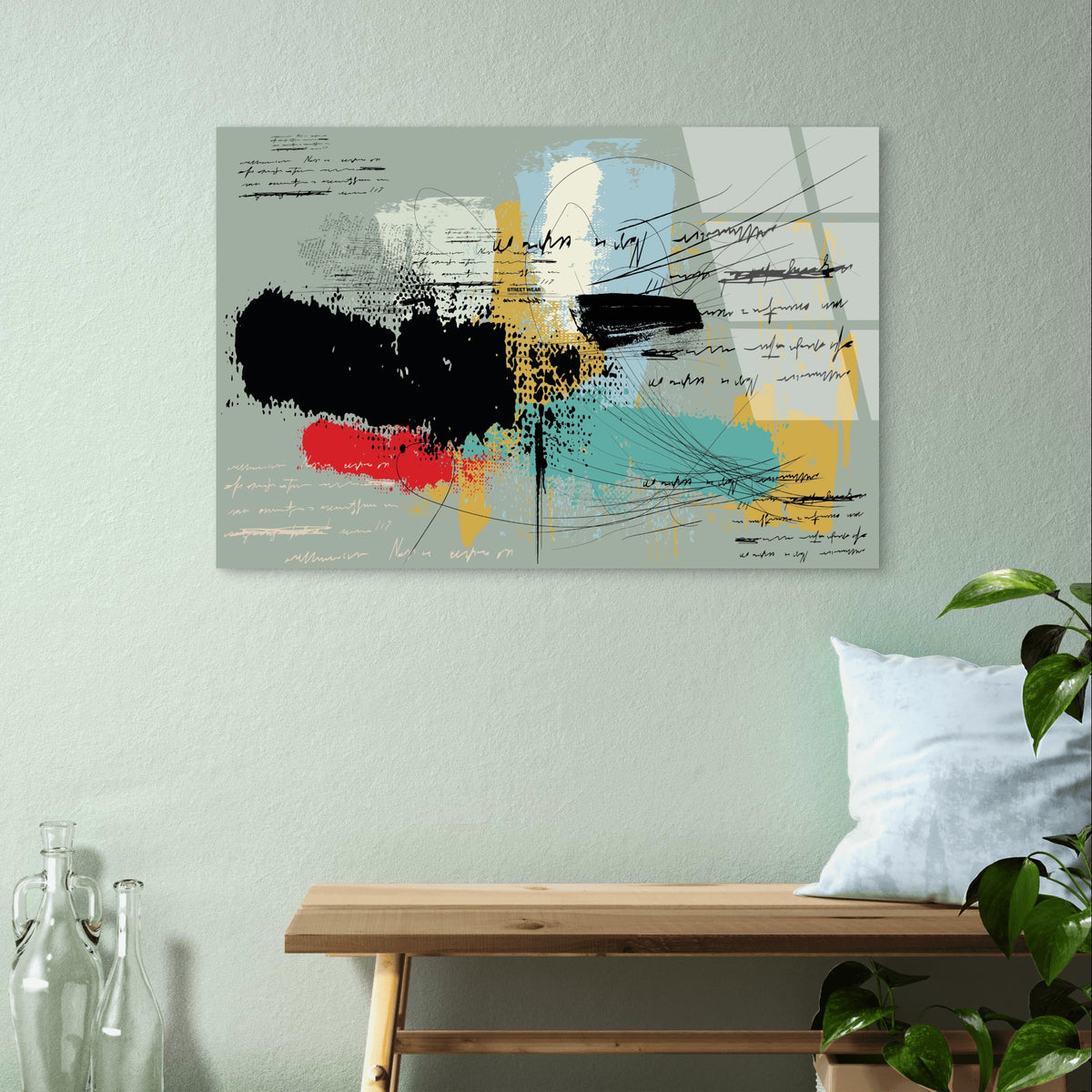 Abstract Graffiti Street Art Calligraphy Acrylic Glass Printing Wall Art Australian Made Quality