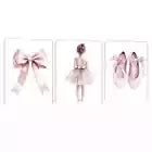3pcs Elegant Dancer Shoes With Bows Canvas Unframed - High Quality Print 100% Australian Made Wall Canvas