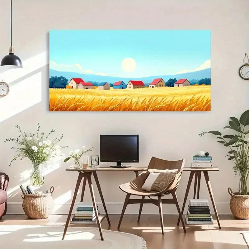 Cartoon Paddy Design Abstract Wall Art Canvas Office Home Room Framed 120x60cm