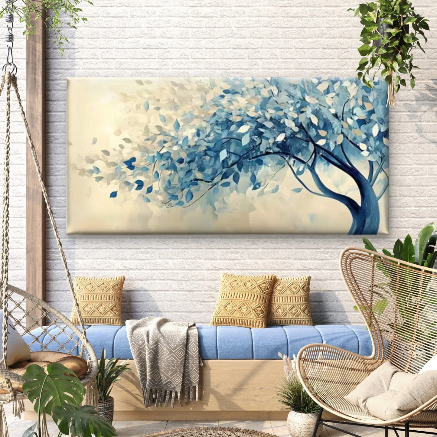 Tropical Beach Sunset with Palm Wall Art Canvas Office Home Room Framed 120x60cm - Bella Home Decor