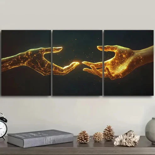 3pcs Mechanical hand Wall Art Set Canvas Unframed - High Quality Print 100% Australian Made Wall Canvas
