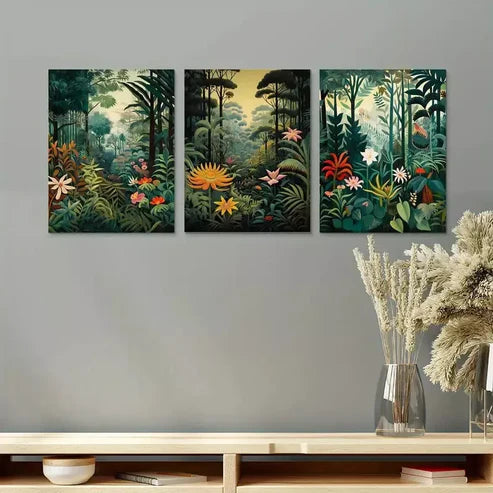 3pcs Flowers Trees & Forest Wall Art Canvas Framed 60x90cm - High Quality Print 100% Australian Made Wall Canvas Ready to Hang - Bella Home Decor